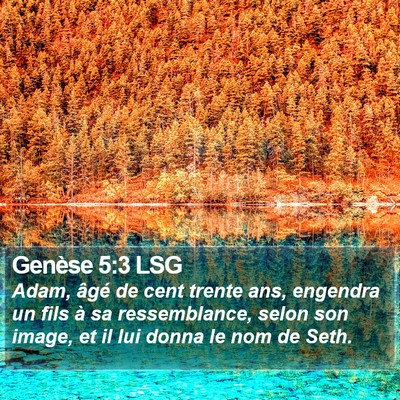 Genèse 5:3 LSG Bible Verse Image