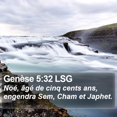Genèse 5:32 LSG Bible Verse Image