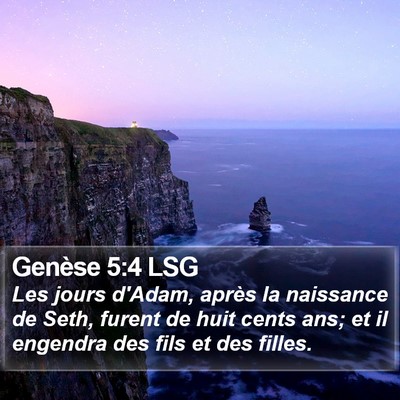 Genèse 5:4 LSG Bible Verse Image