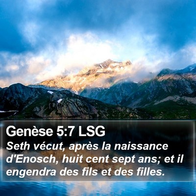 Genèse 5:7 LSG Bible Verse Image
