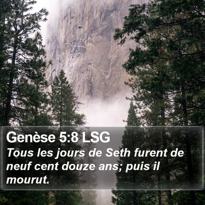 Genèse 5:8 LSG Bible Verse Image