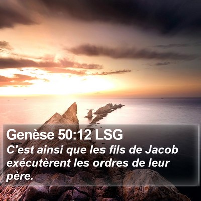 Genèse 50:12 LSG Bible Verse Image