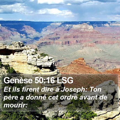 Genèse 50:16 LSG Bible Verse Image