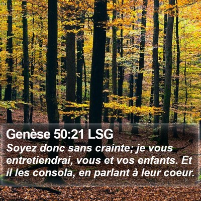 Genèse 50:21 LSG Bible Verse Image