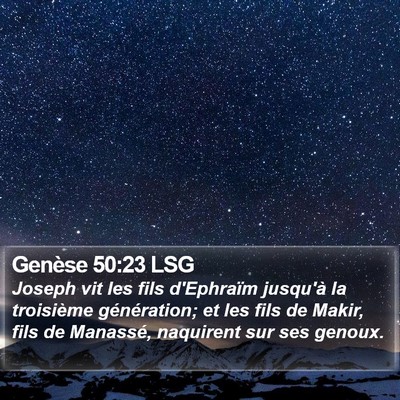 Genèse 50:23 LSG Bible Verse Image