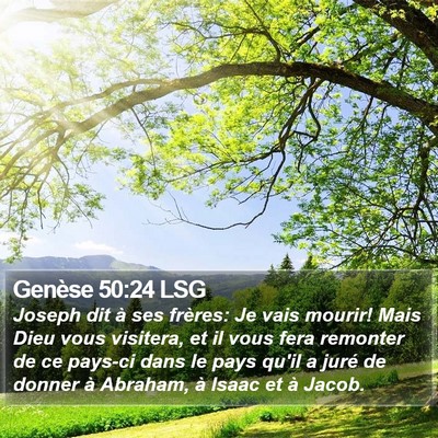 Genèse 50:24 LSG Bible Verse Image