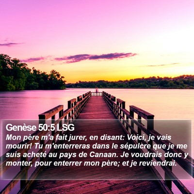 Genèse 50:5 LSG Bible Verse Image