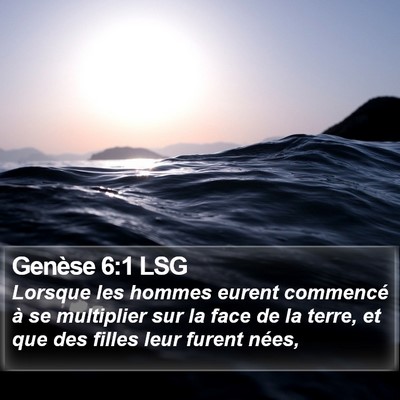 Genèse 6:1 LSG Bible Verse Image