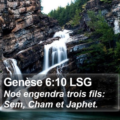 Genèse 6:10 LSG Bible Verse Image