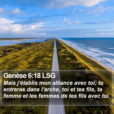 Genèse 6:18 LSG Bible Verse Image