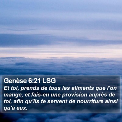 Genèse 6:21 LSG Bible Verse Image