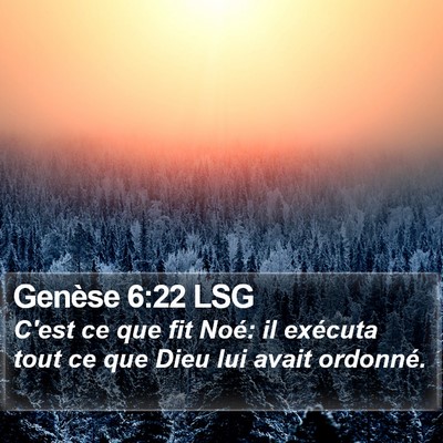 Genèse 6:22 LSG Bible Verse Image