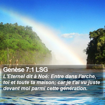 Genèse 7:1 LSG Bible Verse Image