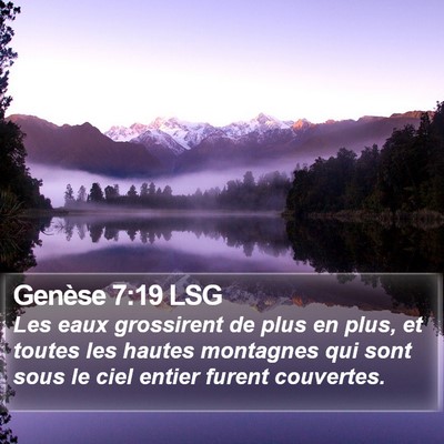 Genèse 7:19 LSG Bible Verse Image