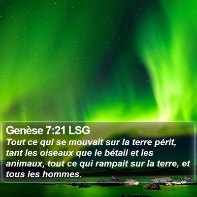 Genèse 7:21 LSG Bible Verse Image