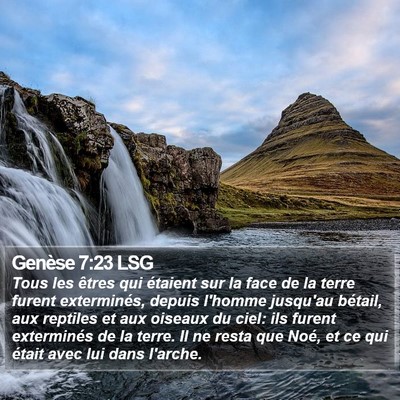 Genèse 7:23 LSG Bible Verse Image