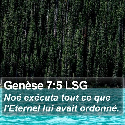 Genèse 7:5 LSG Bible Verse Image