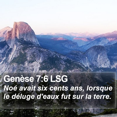 Genèse 7:6 LSG Bible Verse Image