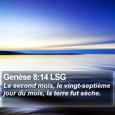 Genèse 8:14 LSG Bible Verse Image