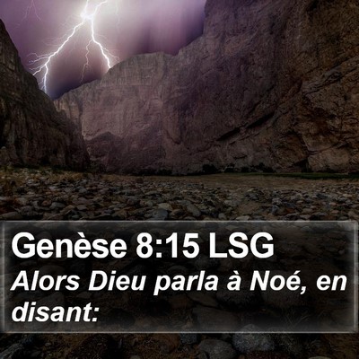 Genèse 8:15 LSG Bible Verse Image