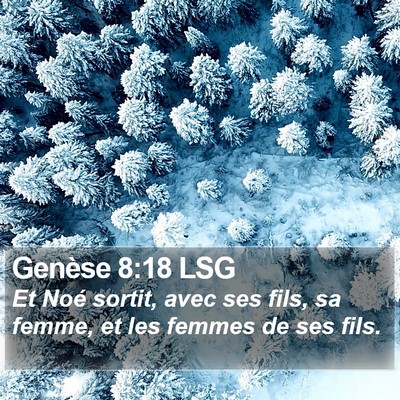 Genèse 8:18 LSG Bible Verse Image
