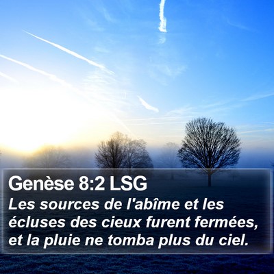 Genèse 8:2 LSG Bible Verse Image