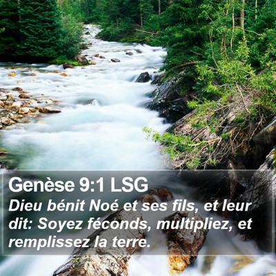Genèse 9:1 LSG Bible Verse Image