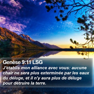 Genèse 9:11 LSG Bible Verse Image