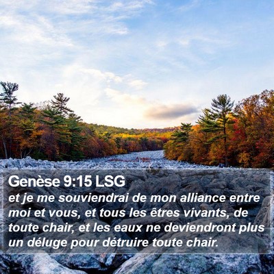 Genèse 9:15 LSG Bible Verse Image