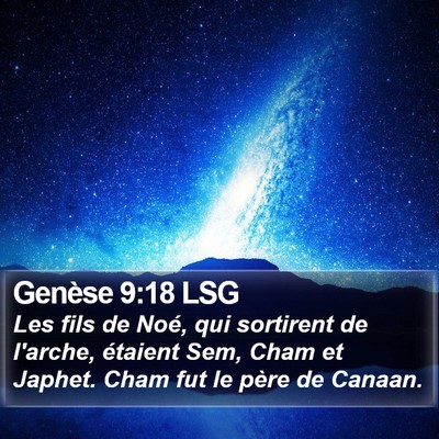 Genèse 9:18 LSG Bible Verse Image
