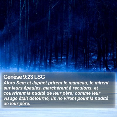 Genèse 9:23 LSG Bible Verse Image