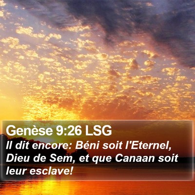 Genèse 9:26 LSG Bible Verse Image