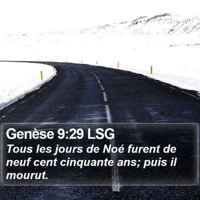 Genèse 9:29 LSG Bible Verse Image