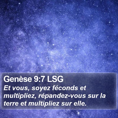 Genèse 9:7 LSG Bible Verse Image