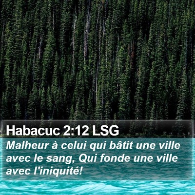 Habacuc 2:12 LSG Bible Verse Image