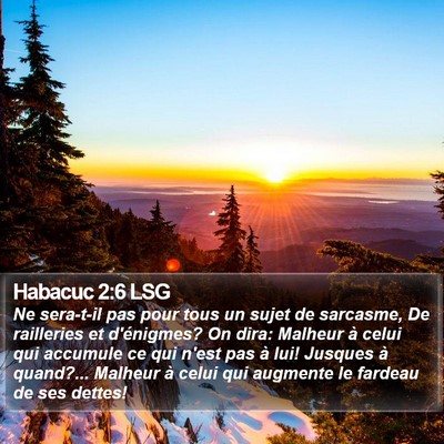 Habacuc 2:6 LSG Bible Verse Image