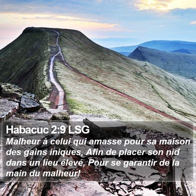 Habacuc 2:9 LSG Bible Verse Image
