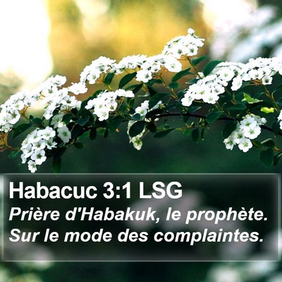 Habacuc 3:1 LSG Bible Verse Image