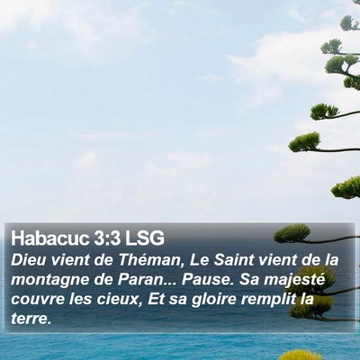 Habacuc 3:3 LSG Bible Verse Image
