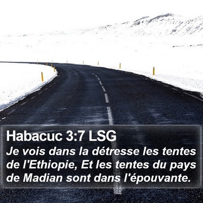 Habacuc 3:7 LSG Bible Verse Image