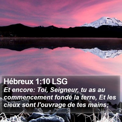 Hébreux 1:10 LSG Bible Verse Image