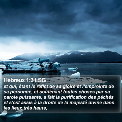 Hébreux 1:3 LSG Bible Verse Image
