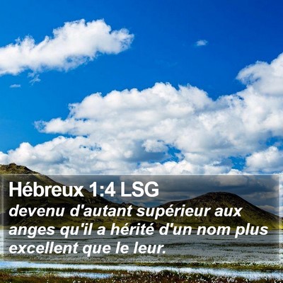 Hébreux 1:4 LSG Bible Verse Image