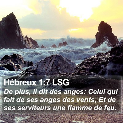 Hébreux 1:7 LSG Bible Verse Image