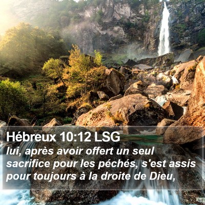 Hébreux 10:12 LSG Bible Verse Image