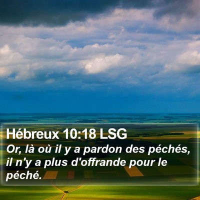 Hébreux 10:18 LSG Bible Verse Image