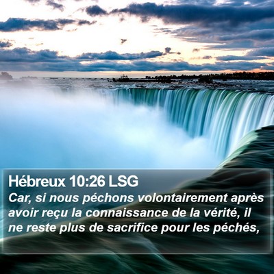 Hébreux 10:26 LSG Bible Verse Image