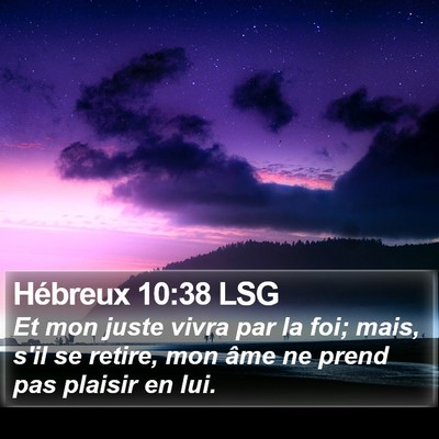 Hébreux 10:38 LSG Bible Verse Image
