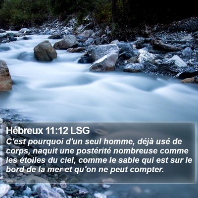 Hébreux 11:12 LSG Bible Verse Image