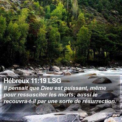 Hébreux 11:19 LSG Bible Verse Image